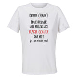Maillot de Sport Femme Marie-Claude Ca n'existe Pas - T-Shirt Respirant Polyester Manches Courtes - Cadeau Sportive Anniversaire Noël Fête des Mères