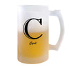 Verre à Bière Cyril Lettre | Chope de Bière Pinte | Idée Cadeau Prénom Anniversaire Papa Collègue Départ Retraite Noël