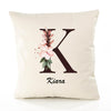 Housse de Coussin Premium Kiara Lettre - Coton Canvas Fairtrade Beige Idée Cadeau Décoration Canapé 40x40