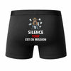 Caleçon Tony Silence Tony est en Mission - Humour Boxer Coton Idée Cadeau
