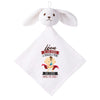Doudou Bébé Lapin Leon Humour Changez Couches Gaze de Coton Cadeau Baby Shower