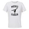 Maillot de Sport Femme pour Merci Athletisme Coach - T-Shirt Respirant Polyester Manches Courtes - Cadeau Sportive Anniversaire Noël Fête des Mères