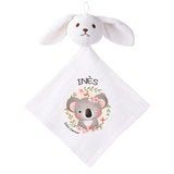 Doudou Bébé Lapin INES d'amour Koala Cadeau Naissance Fille Nouveau Né