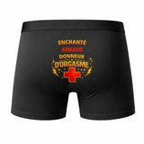Caleçon Arnaud Donneur d'Orgasme - Humour Boxer Coton Idée Cadeau