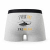 Caleçon Helico - Humour Boxer Gris Idée Cadeau Passion