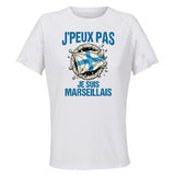 Maillot de Sport Femme Marseillais J'peux Pas - T-Shirt Respirant Polyester Manches Courtes - Cadeau Sportive Anniversaire Noël Fête des Mères