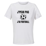 Maillot de Sport Femme Football J'peux Pas - T-Shirt Respirant Polyester Manches Courtes - Cadeau Sportive Anniversaire Noël Fête des Mères