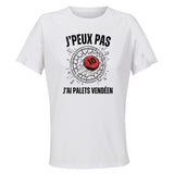 Maillot de Sport Femme Palets Vendeen J'peux Pas - T-Shirt Respirant Polyester Manches Courtes - Cadeau Sportive Anniversaire Noël Fête des Mères
