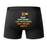 Caleçon Les Meilleurs sont Nés en 1977 - Humour Boxer Coton Idée Cadeau Anniversaire