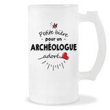Verre à bière Archéologue adoré | Chope de Bière Pinte Idée Cadeau Humour Collègue famille Homme Anniversaire Noël