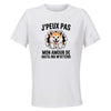Maillot de Sport Femme Akita Inu J'peux Pas - T-Shirt Respirant Polyester Manches Courtes - Cadeau Sportive Anniversaire Noël Fête des Mères