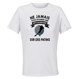 Maillot de Sport Femme Patinage Septuagenaire - T-Shirt Respirant Polyester Manches Courtes - Cadeau Sportive Anniversaire Noël Fête des Mères
