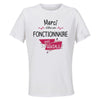 Maillot de Sport Femme pour Merci Fonctionnaire Geniale - T-Shirt Respirant Polyester Manches Courtes - Cadeau Sportive Anniversaire Noël Fête des Mères