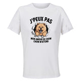 Maillot de Sport Femme Chow Chow J'peux Pas - T-Shirt Respirant Polyester Manches Courtes - Cadeau Sportive Anniversaire Noël Fête des Mères