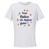 Maillot de Sport Femme Nadine Elle Assure - T-Shirt Respirant Polyester Manches Courtes - Cadeau Sportive Anniversaire Noël Fête des Mères