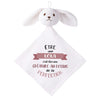 Doudou Bébé Lapin Lola Créature Parfaite Gaze de Coton Cadeau Baby Shower