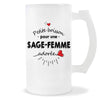 Verre à bière Sage-femme adorée femme | Chope de Bière Pinte Idée Cadeau Humour Collègue famille Homme Anniversaire Noël