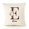 Housse de Coussin Premium Elodie Lettre - Coton Canvas Fairtrade Beige Idée Cadeau Décoration Canapé