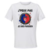 Maillot de Sport Femme Parisien J'peux Pas - T-Shirt Respirant Polyester Manches Courtes - Cadeau Sportive Anniversaire Noël Fête des Mères