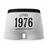 Caleçon Millésime 1976 - Humour Boxer Gris Idée Cadeau Anniversaire