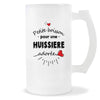 Verre à bière Huissière adorée femme | Chope de Bière Pinte Idée Cadeau Humour Collègue famille Homme Anniversaire Noël