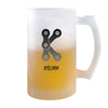 Verre à Bière Kélian Lettre Chaine | Chope de Bière Pinte | Idée Cadeau Prénom Motard Biker Mob Anniversaire Papa Collègue Départ Retraite Noël
