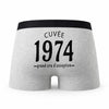 Caleçon Millésime 1974 - Humour Boxer Gris Idée Cadeau Anniversaire