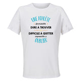 Maillot de Sport Femme Une Athlete Formidable Blanc - T-Shirt Respirant Polyester Manches Courtes - Cadeau Sportive Anniversaire Noël Fête des Mères
