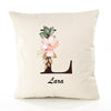 Housse de Coussin Premium Lara Lettre - Coton Canvas Fairtrade Beige Idée Cadeau Décoration Canapé 40x40