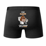 Caleçon Claude pour Claude Heure de la Pause - Humour Boxer Coton Idée Cadeau