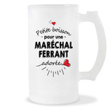 Verre à bière Maréchal ferrant adorée femme | Chope de Bière Pinte Idée Cadeau Humour Collègue famille Homme Anniversaire Noël