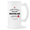 Verre à bière Bibliothécaire adorée femme | Chope de Bière Pinte Idée Cadeau Humour Collègue famille Homme Anniversaire Noël