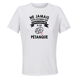 Maillot de Sport Femme Petanque Quinquagenaire - T-Shirt Respirant Polyester Manches Courtes - Cadeau Sportive Anniversaire Noël Fête des Mères