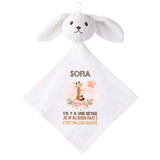 Doudou Bébé Lapin Sofia Cou Monte Girafe Cadeau Naissance Fille Nouveau Né