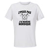 Maillot de Sport Femme Marche Nordique J'peux Pas - T-Shirt Respirant Polyester Manches Courtes - Cadeau Sportive Anniversaire Noël Fête des Mères