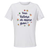 Maillot de Sport Femme Victoire Elle Assure - T-Shirt Respirant Polyester Manches Courtes - Cadeau Sportive Anniversaire Noël Fête des Mères