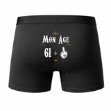 Caleçon 62 Ans - Humour Boxer Coton Motif Âge Idée Cadeau Anniversaire