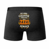 Caleçon 83 Ans Calvitie Précoce Féroce - Humour Boxer Coton Motif Idée Cadeau