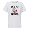 Maillot de Sport Femme Poker J'peux Pas - T-Shirt Respirant Polyester Manches Courtes - Cadeau Sportive Anniversaire Noël Fête des Mères