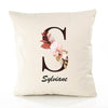 Housse de Coussin Premium Sylviane Lettre - Coton Canvas Fairtrade Beige Idée Cadeau Décoration Canapé