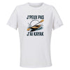 Maillot de Sport Femme Kayak J'peux Pas - T-Shirt Respirant Polyester Manches Courtes - Cadeau Sportive Anniversaire Noël Fête des Mères