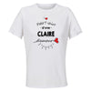 Maillot de Sport Femme pour Claire Damour - T-Shirt Respirant Polyester Manches Courtes - Cadeau Sportive Anniversaire Noël Fête des Mères