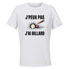 Maillot de Sport Femme Billard J'peux Pas - T-Shirt Respirant Polyester Manches Courtes - Cadeau Sportive Anniversaire Noël Fête des Mères