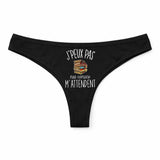 Culotte Tanga Personnalisé Femme Roman Lire Kopia Jpeux Pas - sous-Vêtement Coton Idée Cadeau Humour Saint Valentin Anniversaire