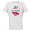 Maillot de Sport Femme pour Merci Biologiste Geniale - T-Shirt Respirant Polyester Manches Courtes - Cadeau Sportive Anniversaire Noël Fête des Mères
