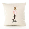 Housse de Coussin Premium Joëlle Lettre - Coton Canvas Fairtrade Beige Idée Cadeau Décoration Canapé 40x40