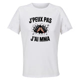 Maillot de Sport Femme MMA J'peux Pas - T-Shirt Respirant Polyester Manches Courtes - Cadeau Sportive Anniversaire Noël Fête des Mères