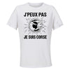 Maillot de Sport Femme Corse J'peux Pas - T-Shirt Respirant Polyester Manches Courtes - Cadeau Sportive Anniversaire Noël Fête des Mères