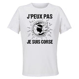 Maillot de Sport Femme Corse J'peux Pas - T-Shirt Respirant Polyester Manches Courtes - Cadeau Sportive Anniversaire Noël Fête des Mères