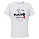 Maillot de Sport Femme pour Manager Damour - T-Shirt Respirant Polyester Manches Courtes - Cadeau Sportive Anniversaire Noël Fête des Mères